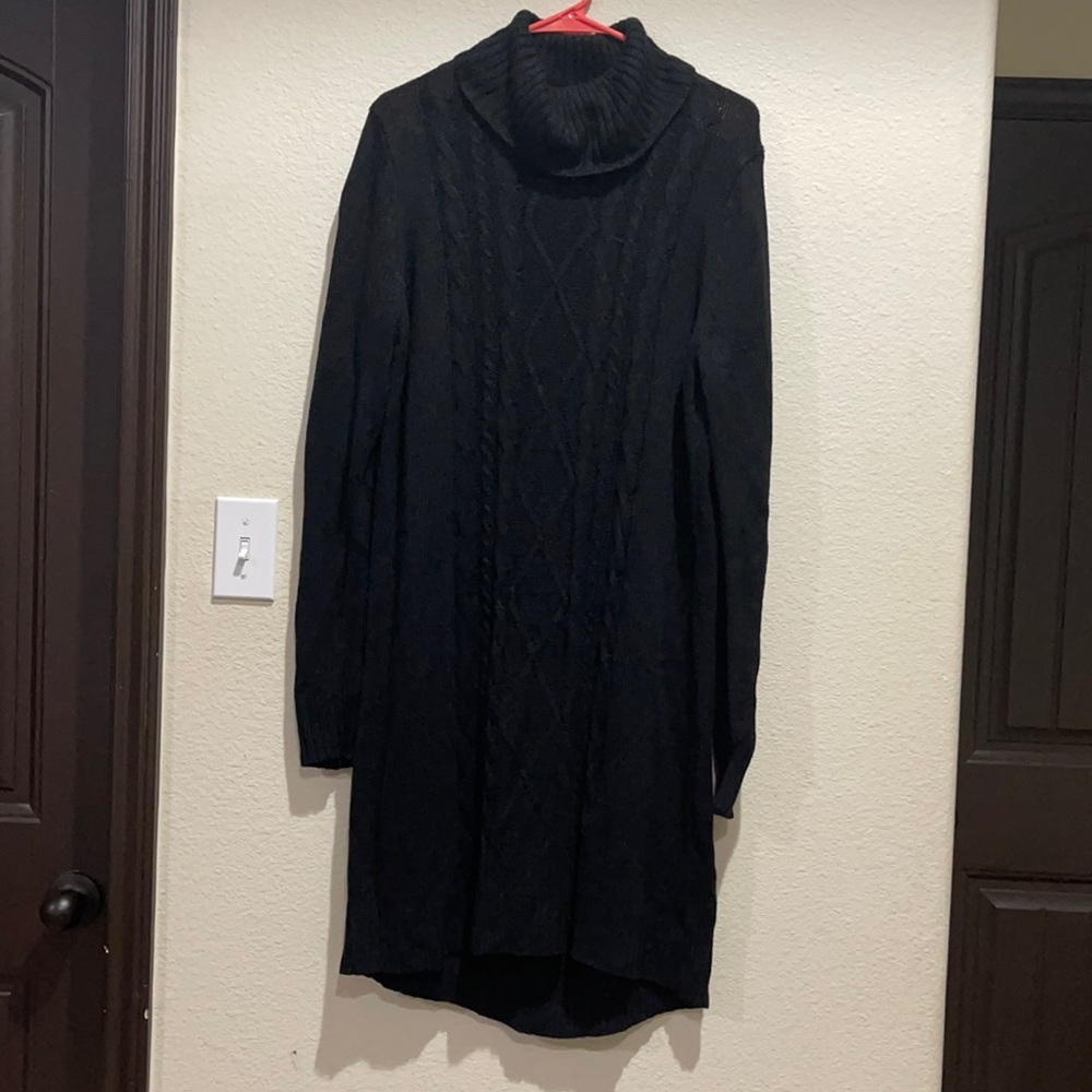 Turtle neck sweater dress